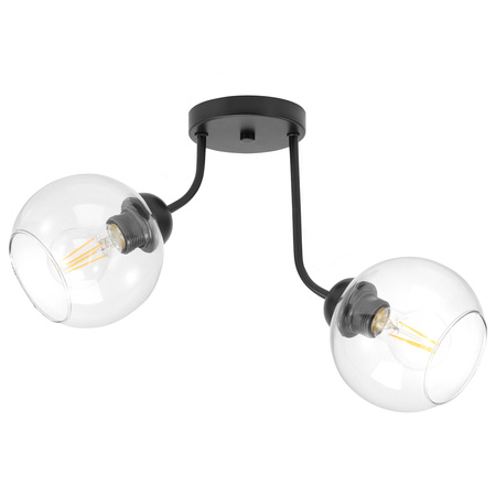 Lampa Sufitowa LX- 1296 Czarna 2x E27 LEDLUX