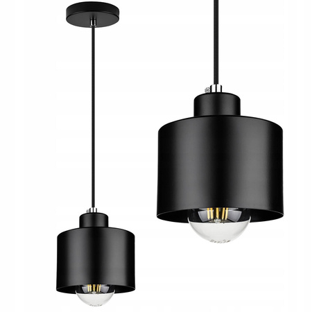 Lampa Wisząca LX- 1037 Czarna 1x E27 LEDLUX