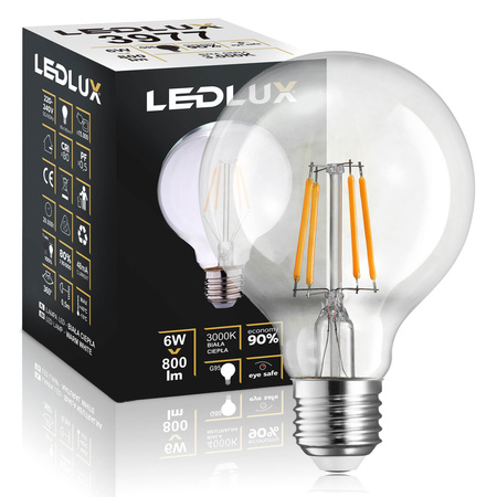 Żarówka LED E27 A95 6W = 50W 800lm 3000K LEDLUX