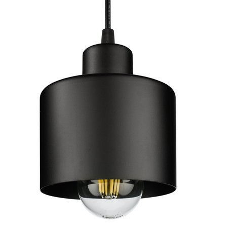 Lampa Wiszaca LX- 1367 Czarna + Drewno 3x E27 LEDLUX