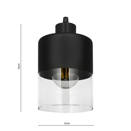 Lampa Wisząca LX- 1270 Czarna 1x E27 LEDLUX