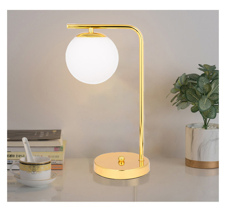 Lampka Nocna Biurkowa Stołowa LX- 1811 Złota 1x E27 LEDLUX