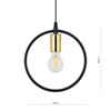 Lampa Wisząca LX-1361 Czarna+ Złoto 3x E27 LEDLUX