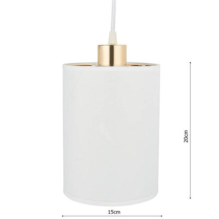 Lampa Wisząca LX- 1308 Biała + Złoto 1x E27 LEDLUX