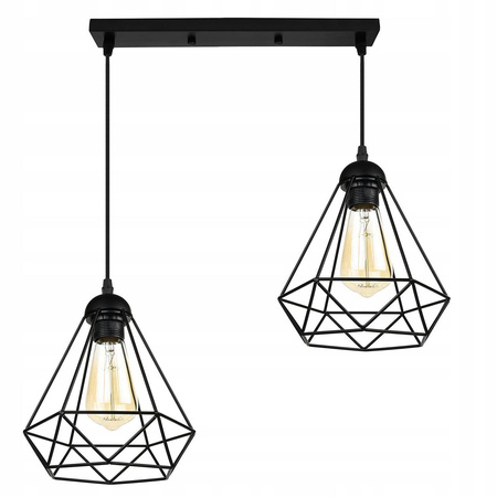 Lampa Wisząca LX- 1051 Czarna 2x E27 LEDLUX