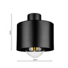 Lampa Sufitowa LX- 1036 Czarna 3x E27 LEDLUX