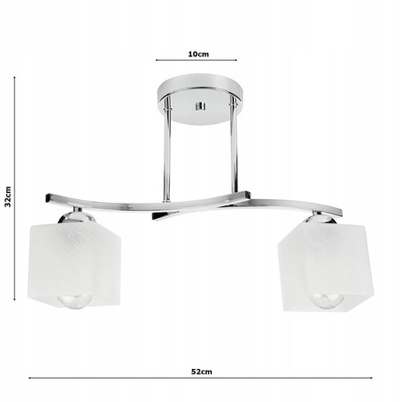 Lampa Sufitowa LX- 1101-2 Chrom 2x E27 LEDLUX