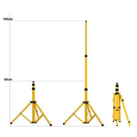 Zestaw 2x Naświetlacz Halogen LED 50W biała neutralna + Statyw Stojak Podwójny LEDLUX