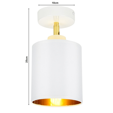 Lampa Sufitowa LX- 1382 Biała + Złoto 1x E27 LEDLUX