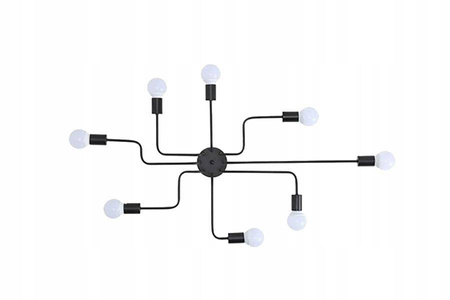 Lampa Sufitowa LX- 1108-8 Czarna 8x E27 LEDLUX