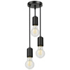 Lampa Wisząca LX- 1319 Czarna 3x E27 LEDLUX