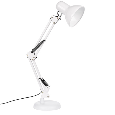 Lampka Nocna Biurkowa Stołowa Kreślarska LX- 1809 Biała 1x E27 LEDLUX