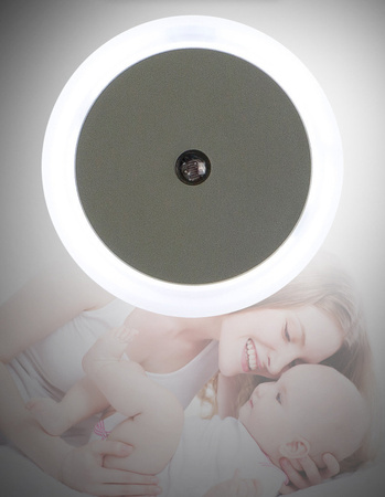 Lampka Nocna LED Wtyczkowa do Kontaktu LN-001 BIAŁA  LEDLUX