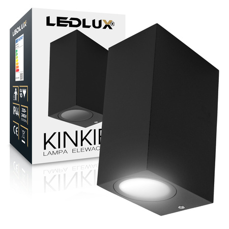 Kinkiet Ogrodowy Lampa Elewacyjna Zewnętrzna LX- 5006 Czarna LEDLUX