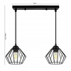 Lampa Wisząca LX- 1046 Czarna 2x E27 LEDLUX