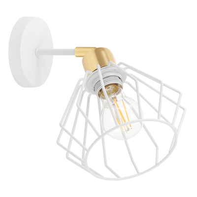 Kinkiet Lampa Ścienna LX- 1366 Biały+ Złoty  1x E27 LEDLUX