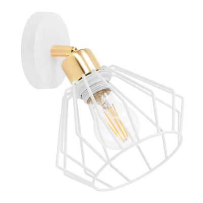 Kinkiet Lampa Ścienna LX- 1374 Biały+ Złoty  1x E27 LEDLUX