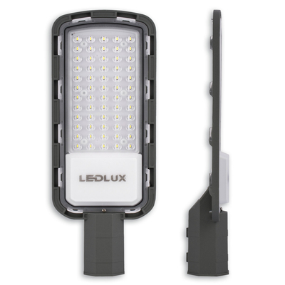 Lampa uliczna latarnia LED przemysłowa hermetyczna 50W szara IP65 5000lm LEDLUX