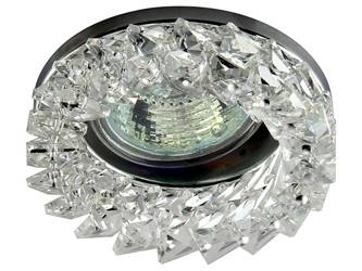 Oprawa Halogenowa Sufitowa LX- 405 Kryształ Okrągła MR16 GU10 LEDLUX