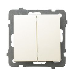 Włącznik Wyłącznik Podwójny Ecru ŁP-2G/m/27 OSPEL AS 