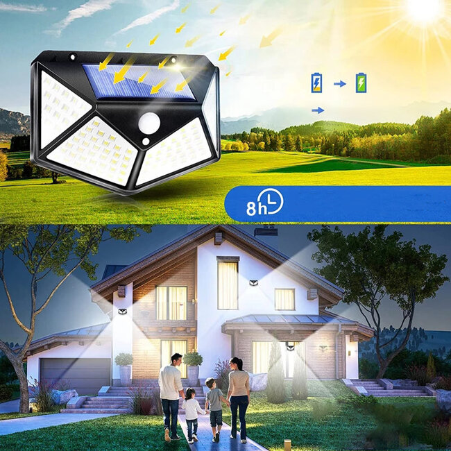 2x Lampa Solarna LED Naświetlacz czujnik ruchu  LSOL-009 LEDLUX
