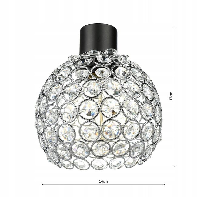 Kinkiet Lampa Ścienna LX-1184 Kryształ z Włącznikiem 1x E27 LEDLUX