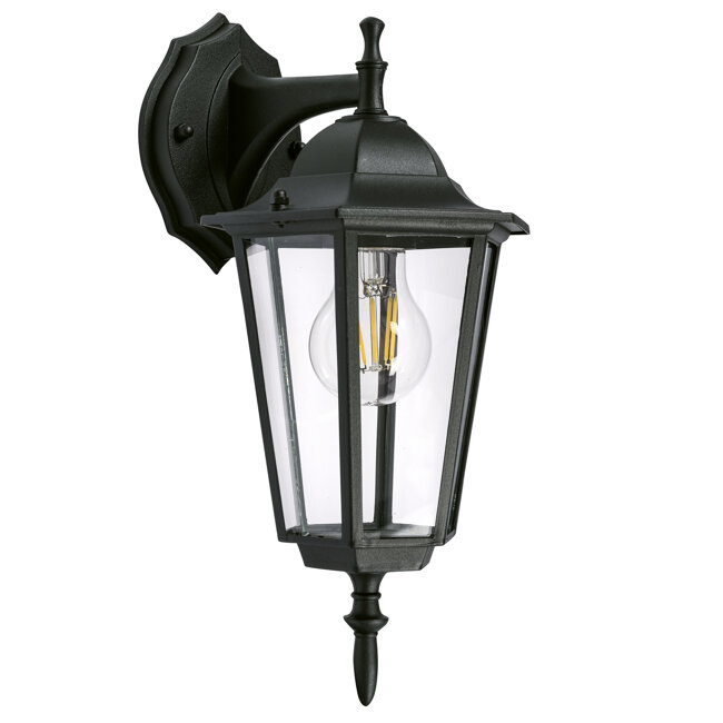 Kinkiet Ogrodowy Lampa Elewacyjna Zewnętrzna Latarnia LEL-0001  Czarny LEDLUX