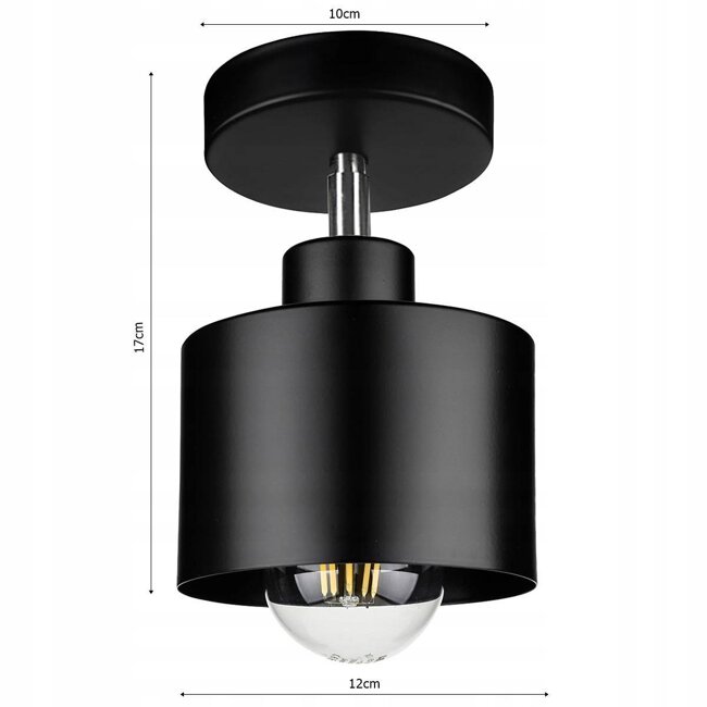 Lampa Sufitowa LX- 1106 Czarna 1x E27 LEDLUX