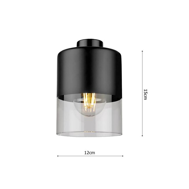 Lampa Sufitowa LX- 1278 Czarna  2x E27