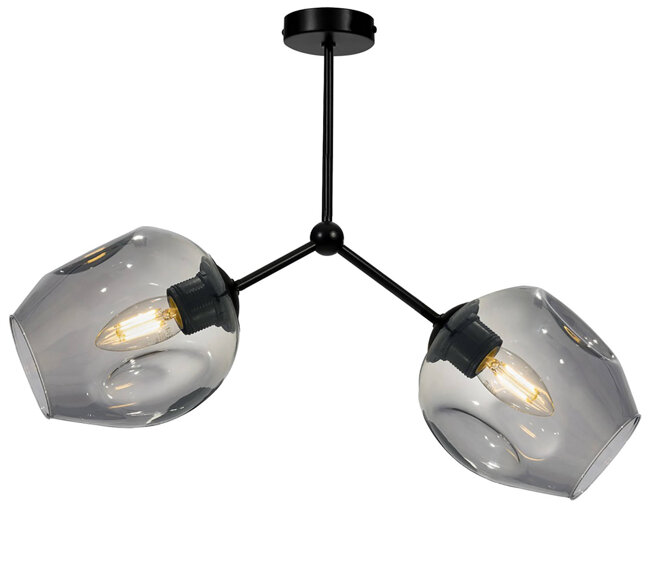 Lampa Sufitowa LX- 1289 Czarna 2x E27 LEDLUX