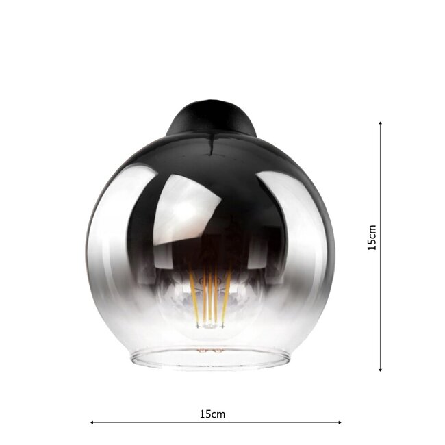 Lampa Sufitowa LX- 1324 Czarna 1x E27 LEDLUX