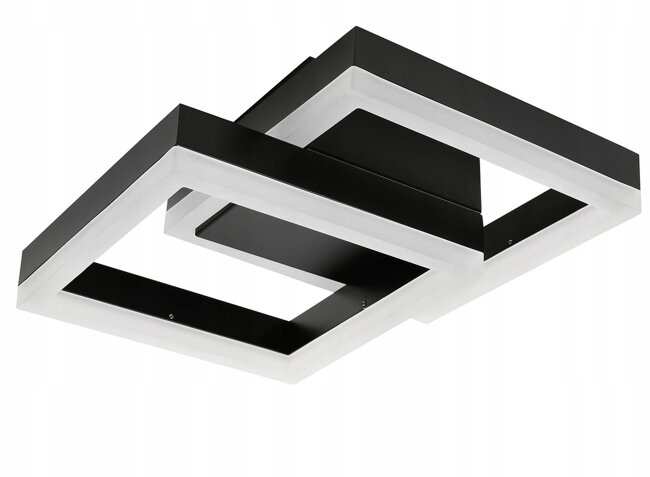 Lampa Sufitowa Wisząca LED Dwa Kwadraty LX- 933 32W Czarna biała neutralna LEDLUX