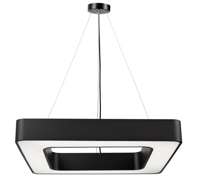 Lampa Sufitowa Wisząca LED Kwadratowa LX- 903 72W Czarna biała neutralna LEDLUX