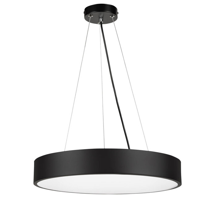 Lampa Sufitowa Wisząca LED Okrągła LX- 901 20W Czarna biała neutralna LEDLUX