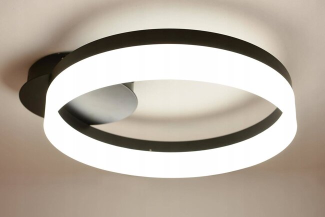 Lampa Sufitowa Wisząca LED Okrągła LX- 927 46W Czarna biała neutralna LEDLUX
