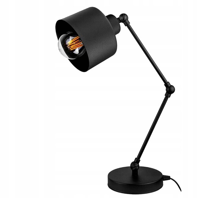 Lampka Nocna Biurkowa Stołowa LX- 1804 Czarna 1x E27 LEDLUX