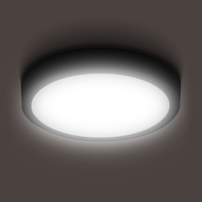 Panel LED natynkowy 18W NW czarny 17,5cm Plafon lampa sufitowa koło LEDLUX