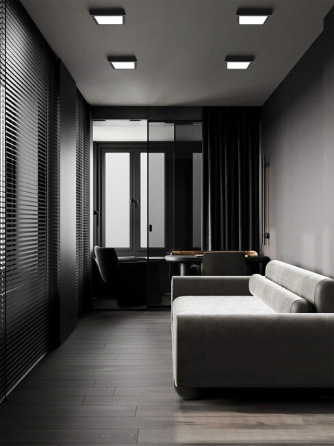 Panel LED natynkowy 18W NW czarny 17,5x17,5cm Plafon lampa sufitowa kwadrat LEDLUX