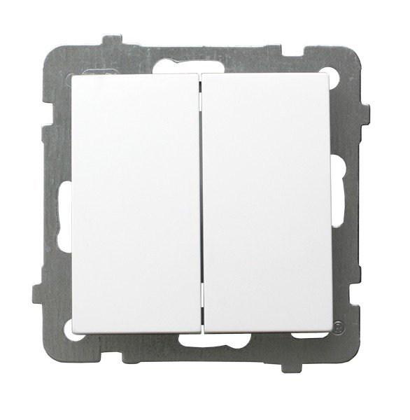 Włącznik Wyłącznik Podwójny Biały ŁP-2G/m/00 OSPEL AS 