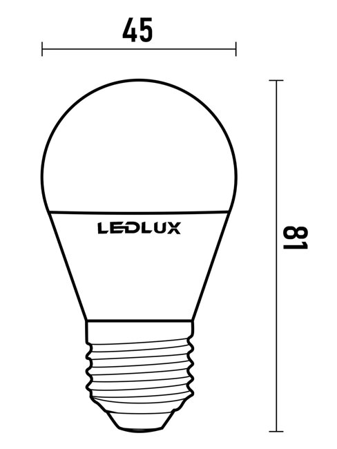 Żarówka LED E27 G45 6W = 60W 600lm 6000K LEDLUX