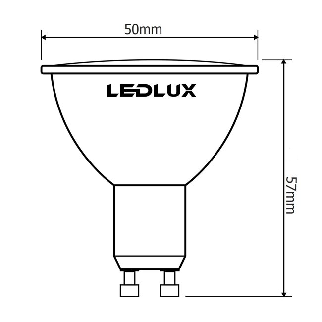 Żarówka LED GU10 2,5W = 25W 240lm 3000K LEDLUX