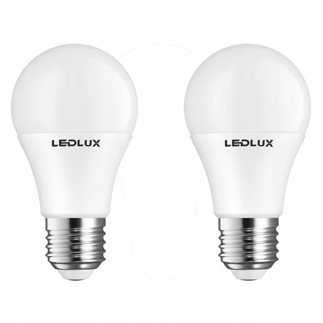Zestaw Plafon Lampa Sufitowa LX- 924 Biały-Czarny + 2x Żarówka LED E27 A60 10W = 100W 1000lm 6000K LEDLUX