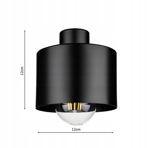 Kinkiet Lampa Ścienna LX- 1167 Czarna 1x E27 LEDLUX