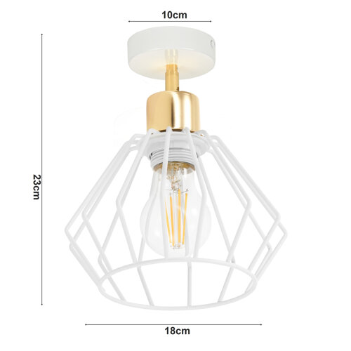 Kinkiet Lampa Ścienna LX- 1374 Biały+ Złoty  1x E27 LEDLUX