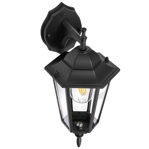 Kinkiet Ogrodowy Lampa Elewacyjna Zewnętrzna Latarnia LEL-0001  Czarny LEDLUX