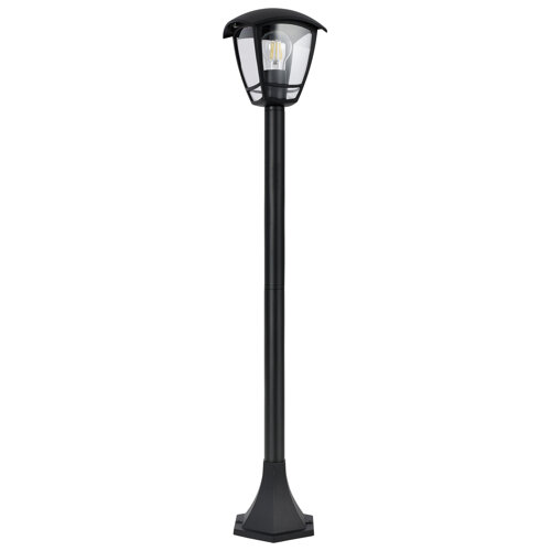 Lampa Ogrodowa Stojąca Słupek Latarnia E27 LX- 711 Czarna 100cm LEDLUX