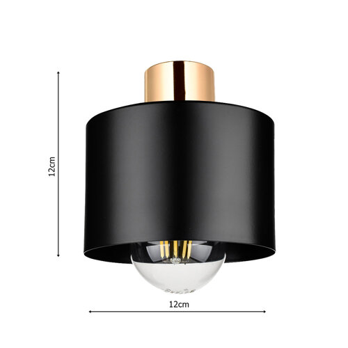Lampa Sufitowa LX- 1020 Czarna + Złoto 3x E27 LEDLUX