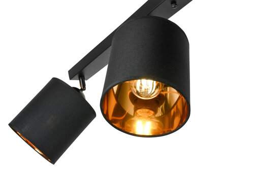 Lampa Sufitowa LX- 1280 Czarna + Złoto 4x E27 LEDLUX