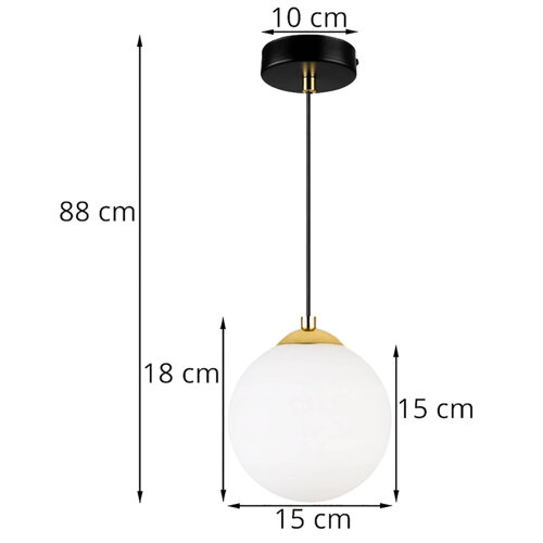 Lampa Sufitowa LX- 1284 Czarna + Złoto 1x E27 LEDLUX