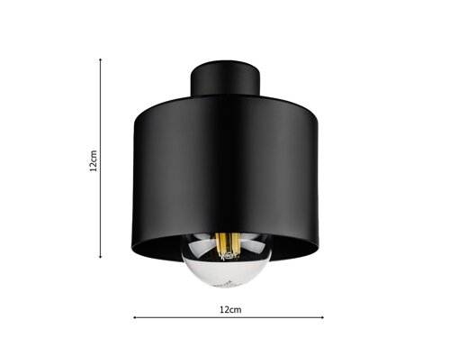 Lampa Sufitowa LX- 1296KBK  Czarna 2x E27 LEDLUX